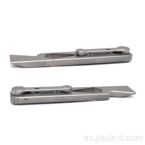 Titanium Opener EDC Pry Bar con clip de bolsillo